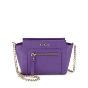 Furla Ginerva Leather Chainlink Strap Handbag